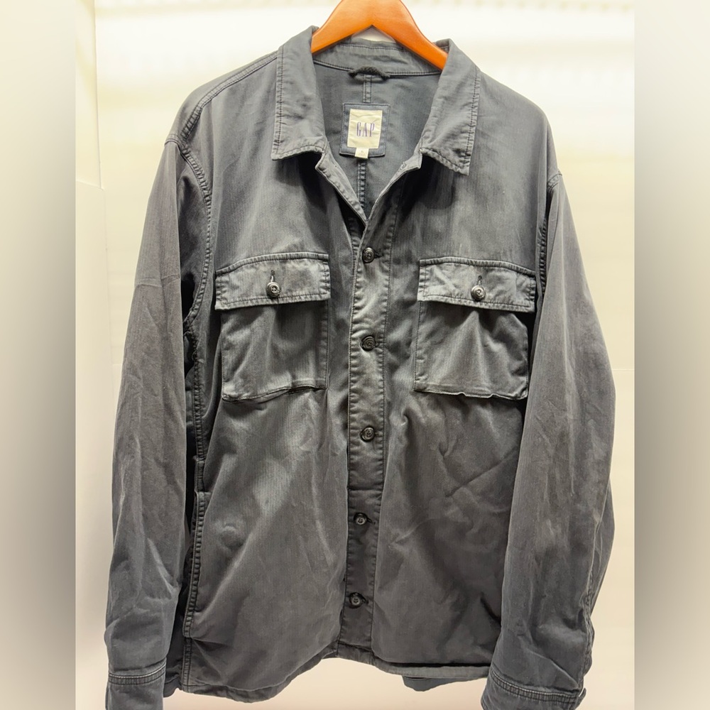 VINTAGE GAP Men's Charcoal Shirt Jacket